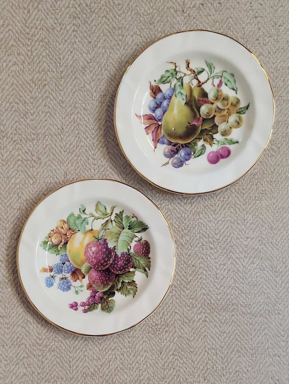 Vintage Fenton China Co English Bone China Fruit Saucers - Trinket Dishes